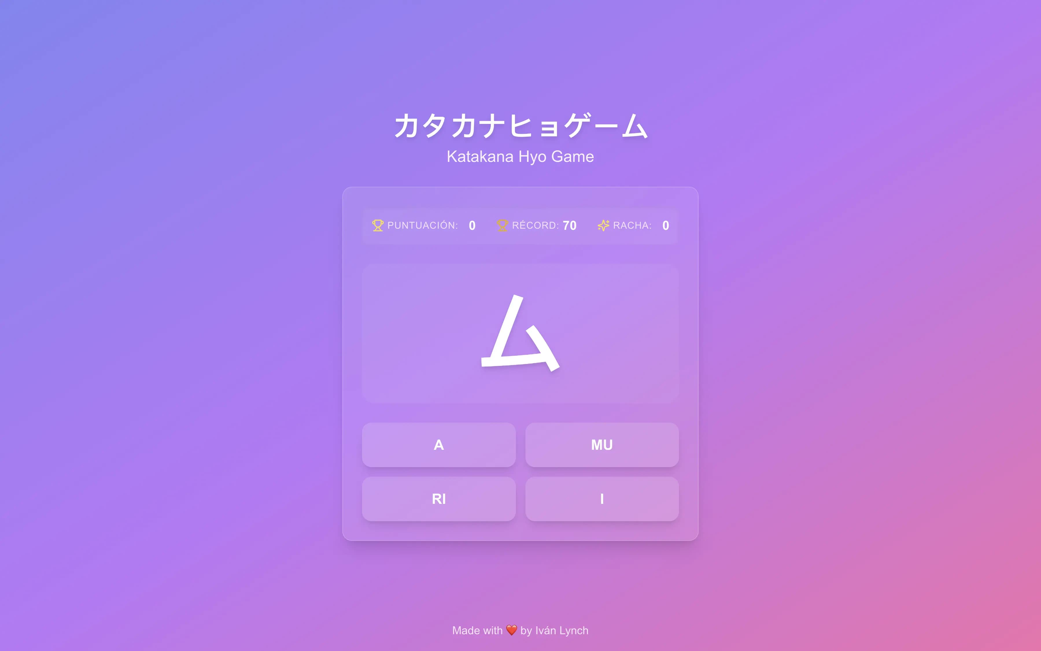 Katakana Game